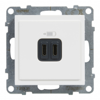 GNIAZDO ŁADOWARKA PODWÓJNA USB TYP C+C 3 A 5V BIAŁY SUNO - LEGRAND - 721131