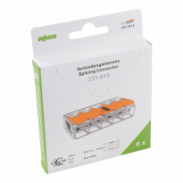 SZYBKOZŁĄCZKA 5X0,5-6MM2 Z DZWIGNIAMI UNIWERSALNA COMPACT TRANSPARENTNA /1BLIST OPAKOWANIE 6 SZT/ - WAGO - 221-615/995-006