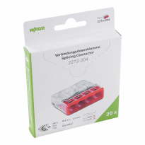SZYBKOZŁĄCZKA 4X0,5-2,5MM2 COMPACT TRANSPARENTNA WAGO /BLISTER OPAKOWANIE = 20 SZT/  - WAGO - 2273-204/995-020