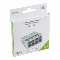 SZYBKOZŁĄCZKA 8X0,5-2,5MM2 COMPACT TRANSPARENTNA WAGO  BLISTER 10 SZTUK  - WAGO - 2273-208/995-010