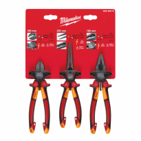 ZESTAW MILWAUKEE VDE KOMBINERKI 180, SZCZYPCE BOCZNE DO CIĘCIA 160, SZCZYPCE PROSTE WYDŁUŻONE 205 - MILWAUKEE - 4932464575