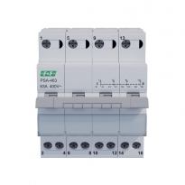 4-biegunowy, przełącznik instalacyjny sieć-agregat 63A - F&F - PSA-463