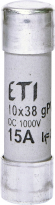 WKŁADKA TOPIKOWA CYLINDRYCZNA PV CH10X38 GPV 15A/1000V DC - ETI - 002625080