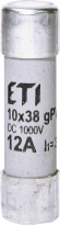 WKŁADKA TOPIKOWA CYLINDRYCZNA PV CH10X38 GPV 12A/1000V DC - ETI - 002625077