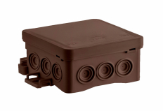 PUSZKA INSTALACYJNA NAŚCIENNA 85X40X85- NS6 BRĄZOWY FASTBOX&HOOK- BEZHALOGENOWA; IP54, UV - SIMET - 35346115