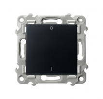 ŁĄCZNIK DWUBIEGUNOWY 10AX 250V ZACISKI AUTOMATYCZNE CZARNY METALIK SZAFIR - OSPEL - ŁP-11Z/m/33