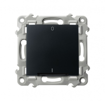 Łącznik dwubiegunowy z podświetleniem niebieskim - CZARNY METALIK SZAFIR - OSPEL - ŁP-11ZS/m/33