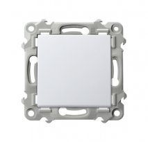ŁĄCZNIK POJEDYNCZY 10AX 250V ZACISKI AUTOMATYCZNE BIAŁY SZAFIR - OSPEL - ŁP-1Z/m/00