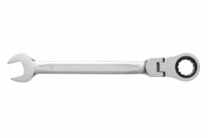 KLUCZ PŁASKO-OCZKOWY 19 MM Z GRZECHOTKĄ 72 ZĘBY I PRZEGUBEM - HOGERT - HT1R059