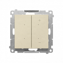 DIMMER – Ściemniacz do LED ściemnialnych, klawiszowy (moduł); Szampański mat Simon 55 - KONTAKT SIMON - TESL1W.01/144