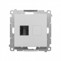Gniazdo HDMI (moduł); Aluminium mat Simon 55 - KONTAKT SIMON - TGHDMI.01/143