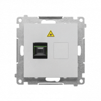 Gniazdo światłowodowe / optyczne pojedyncze SC/APC (moduł); Aluminium mat Simon 55 - KONTAKT SIMON - TGS1.01/143
