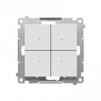 Łącznik/przycisk 4-krotny elektroniczny (moduł); Jasnoszary mat Simon 55 - KONTAKT SIMON - TEW4.01/114