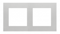 Ramka 2-krotna LINE; Aluminium mat Simon 55 - KONTAKT SIMON - TR2/143