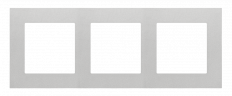Ramka 3-krotna LINE; Aluminium mat Simon 55 - KONTAKT SIMON - TR3/143