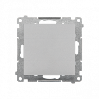 Zaślepka ramki (moduł). Mocowanie za pomocą łapek lub wkrętów; Aluminium mat Simon 55 - KONTAKT SIMON - TPS.01/143
