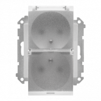 Gniazdo wtyczkowe podwójne do wersji IP44 z uszczelką (moduł) 16 A, 250 V~, szybkozłącza. Klapka transparentna; Aluminium mat Simon 55 - KONTAKT SIMON - TGZ2BMCZ.01/143A