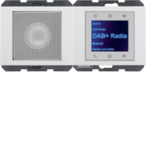 K.1 Radio Touch DAB+, Bluetooth z głośnikiem biały połysk - HAGER - 30807009
