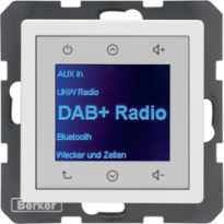 Q.x Radio Touch DAB+ biały aksamit - HAGER - 29846089