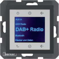 B.x Radio Touch DAB+, Bluetooth antracyt mat - HAGER - 30841606