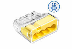 Szybkozłączka wtykowa SCP4 B10 transparentny/żółty (woreczek = 10 szt.) - SIMET - 88001004*