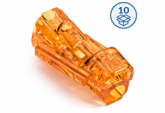 Szybkozłączka przelotowa SCS2 B10 pomarańczowa do drutów i wielodrutów (0,5 … 4 mm2) (woreczek = 10 szt.) - SIMET - 88001108*