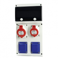 ROZDZIELNIA BUDOWLANA TWORZYWO 1X32A/P, 1X16A/5 2X230V Z ZABEZPIECZENIAMI EATON - SCAME - 632.3122-111F2