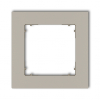 Ramka uniwersalna pojedyncza kwadratowa z tworzywa podtynkowy IP 20 MINI taupe - KARLIK - 60MR-1
