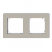 Ramka uniwersalna podwójna kwadratowa z tworzywa podtynkowy IP 20 MINI taupe - KARLIK - 60MR-2