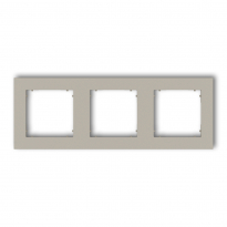 Ramka uniwersalna potrójna kwadratowa z tworzywa podtynkowy IP 20 MINI taupe - KARLIK - 60MR-3