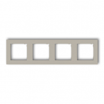 Ramka uniwersalna poczwórna kwadratowa z tworzywa podtynkowy IP 20 MINI taupe - KARLIK - 60MR-4