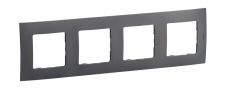 NOWE NILOE - RAMKA CZTEROKROTNA STALOWA (MEDIUM GREY) - LEGRAND - NP114MG