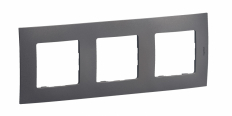 NOWE NILOE - RAMKA POTRÓJNA STALOWA (MEDIUM GREY) - LEGRAND - NP113MG