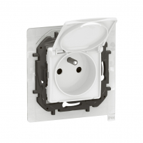 NOWE NILOE - GN 2P+Z Z PRZESŁONĄ IP44 ZACISKI AUTOMATYCZNE 16A-250V~ BIAŁE - LEGRAND - NP3108WH