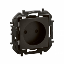 NOWE NILOE - GNIAZDO SCHUKO 2P Z PRZESŁONĄ, ZACISKI ŚRUBOWE 16A -250V~ CZARNE - LEGRAND - NP3199BK