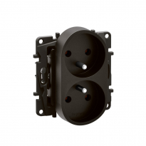 NOWE NILOE - GN. 2X2P+Z ZP, DO RAMEK WIELOKROTNYCH, ZAC. ŚR 16A - 250 V~ CZARNE - LEGRAND - NP3112BK