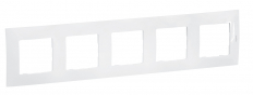 NOWE NILOE - RAMKA PIĘCIOKROTNA BIAŁA (WHITE) - LEGRAND - NP115WH