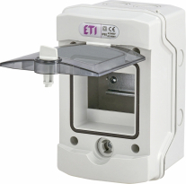 ROZDZIELNIA TWORZYWO NATYNKOWA IP65 1X4 MOD DRZWI TRANSPARENTNE ECH-4G - ETI - 001101060