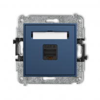 Mechanizm gniazda komputerowego pojedynczego 1xRJ45, kat. 6, 8-stykowy podtynkowy IP 20 MINI navy blue - KARLIK - 64MGK-3