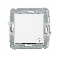 ŁĄCZNIK ZWIERNY ŚWIATŁO IP 20 / IP 44, 10AX 250V~ BIAŁY MINI - KARLIK - MWP-5