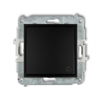 ŁĄCZNIK ZWIERNY ŚWIATŁO IP 20 / IP 44, 10AX 250V~ CZARNY MAT MINI - KARLIK - 12MWP-5