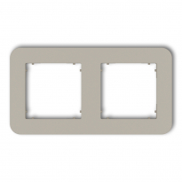 Ramka uniwersalna podwójna zaokrąglona z tworzywa podtynkowy IP 20 MINI taupe - KARLIK - 60MRTZ-2
