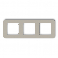 Ramka uniwersalna potrójna zaokrąglona z tworzywa podtynkowy IP 20 MINI taupe - KARLIK - 60MRTZ-3