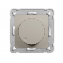 Mechanizm elektronicznego regulatora oświetlenia przyciskowo-obrotowego do współpracy z zasilaczami sterowanymi napięciem 1–10 V podtynkowy IP 20, 250V~ 50Hz MINI taupe - KARLIK - 60MRO-3