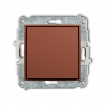 Mechanizm łącznika jednobiegunowego podtynkowy IP 20 / IP 44, 10AX 250V~ ICON terakota - KARLIK - 63IWP-1