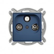 Mechanizm gniazda abonenckiego RTV-SAT końcowego 1,5dB podtynkowy IP 20 ICON navy blue - KARLIK - 64IGS