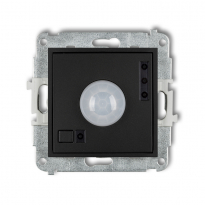 Mechanizm elektronicznego czujnika ruchu  podtynkowy IP 20, 230V~ 50Hz; 3200W MINI czarny mat - KARLIK - 12MCR-1