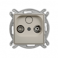 Mechanizm gniazda abonenckiego RTV końcowego 2dB podtynkowy IP 20 MINI taupe - KARLIK - 60MG2K