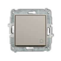 Mechanizm łącznika zwierny dzwonek  podtynkowy IP 20 / IP 44, 10AX 250V~ MINI taupe - KARLIK - 60MWP-4