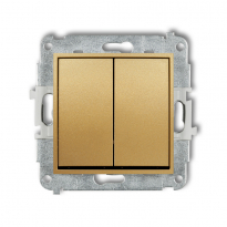Mechanizm łącznika świecznikowego  podtynkowy IP 20 / IP 44, 10AX 250V~ MINI złoty - KARLIK - 29MWP-2